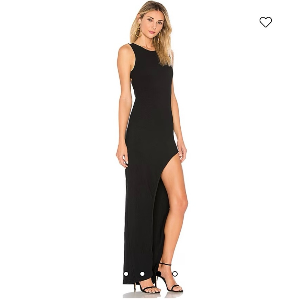 SHERRY SLIT MAXI DRESS IN BLACK